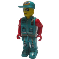 Lego panáček, tmavě tyrkysová (js027)